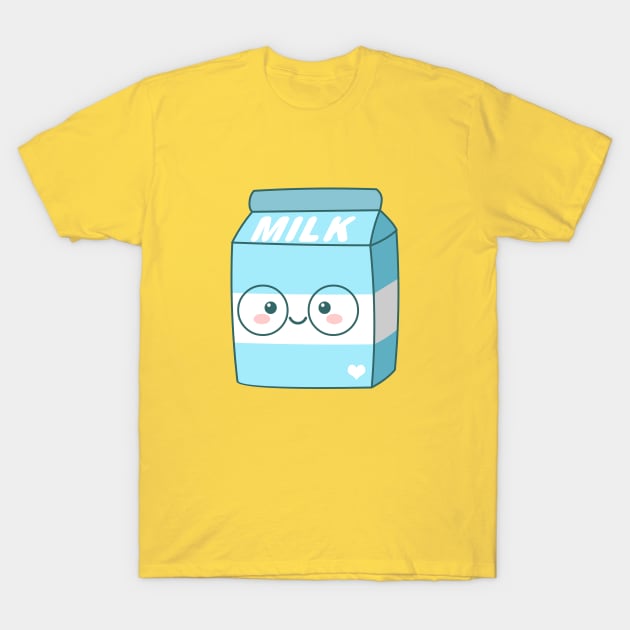 Kawaii Milk T-Shirt by AnishaCreations